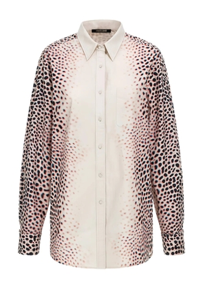 Roberto Cavalli print mini shirt dress - Neutrals