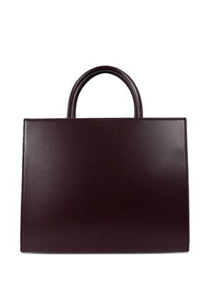 Elisabetta Franchi logo-plaque tote bag - Brown