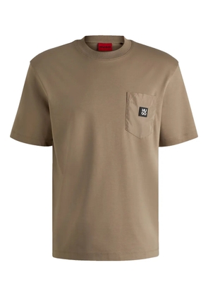 HUGO logo-patch T-shirt - Neutrals