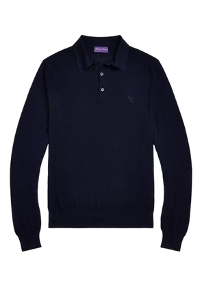 Ralph Lauren Purple Label fine-knit polo shirt - Blue