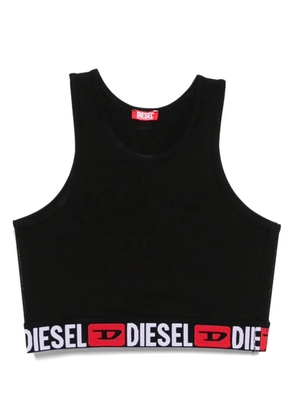 Diesel logo-underband cropped top - Black
