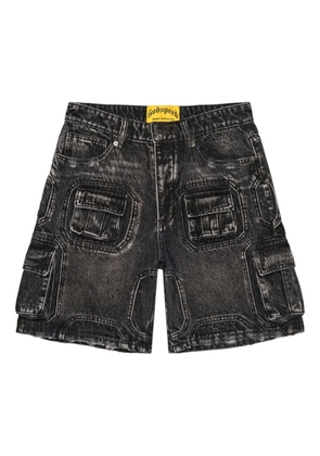 GODSPEED Octagon cargo-pocket denim shorts - Black