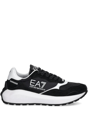Ea7 Emporio Armani lace-up logo-detail sneakers - Black