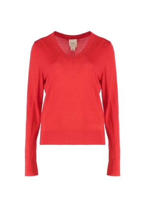 Calvin Klein V-neck wool top - Red