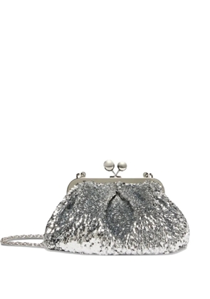 Weekend Max Mara sequin chain clutch bag - Silver