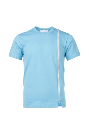 Comme Des Garçons Shirt zip-embellishment T-shirt - Blue