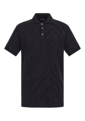 Roberto Cavalli Freedom-print polo shirt - Black