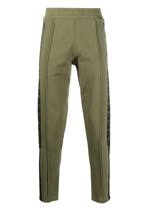 Moschino logo-print cotton track trousers - Green