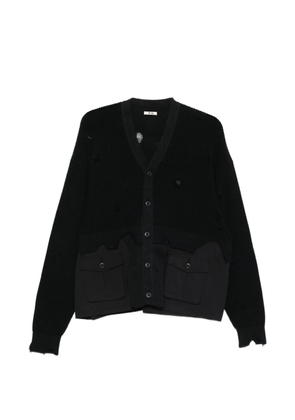 KHOKI distressed pocket cardigan - Black