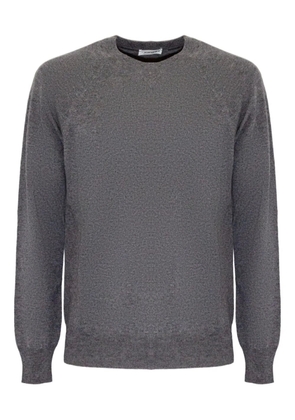 Kangra raglan-sleeve ribbed-trim wool sweater - Grey
