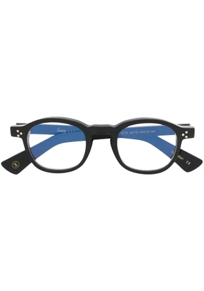 Lesca Iota round-frame glasses - Black