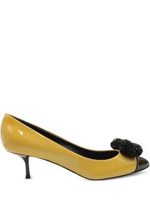 Giuseppe Zanotti Vintage bow-detail stiletto-heel pumps - Yellow