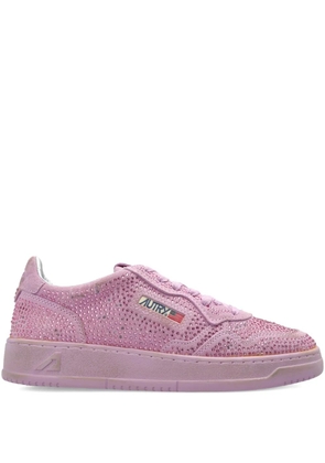 Autry suede crustal-embellished sneakers - Pink
