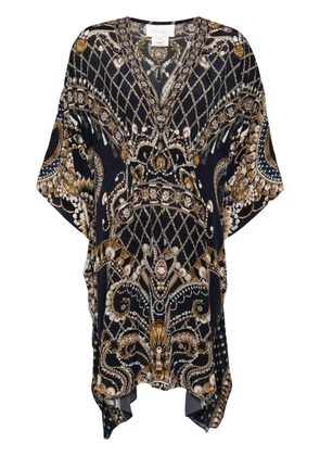 Camilla short printed kaftan - Blue