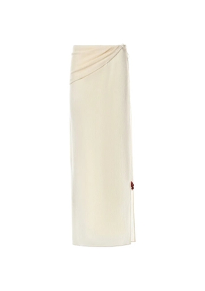 Magda Butrym side-slit maxi skirt - Neutrals