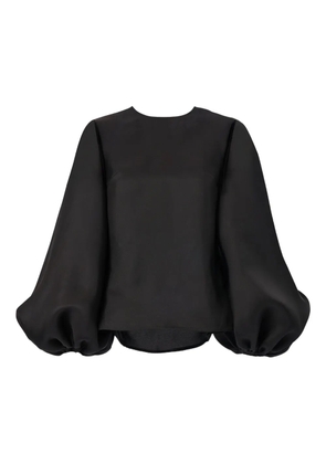 Carolina Herrera puff-sleeve gaza blouse - Black