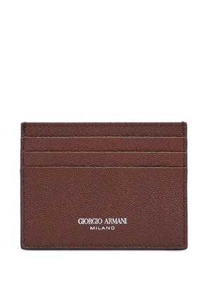Giorgio Armani leather card holder - Brown