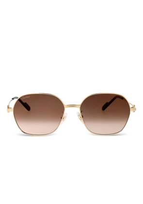 Cartier Eyewear geometric-frame sunglasses - Gold