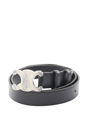 Celine Pre-Owned 2020s triomphe leather belt - Black
