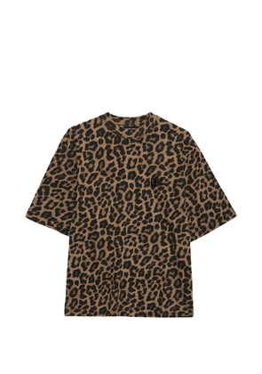 ANINE BING leopard-print T-shirt - Brown
