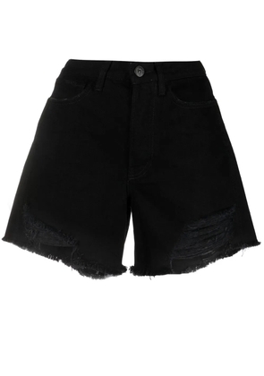 3x1 rip-detail denim shorts - Black