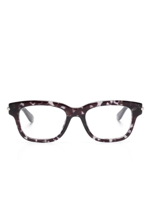 Alexander McQueen Eyewear tortoiseshell-effect glasses - Black