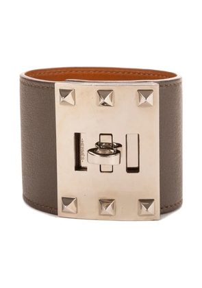 Hermès Pre-Owned Kelly Dog studded leather bracelet - Silver