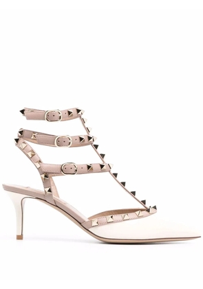 Valentino Garavani 65mm Rockstud caged pumps - Neutrals