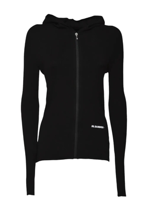 Jil Sander logo-print hoodie - Black