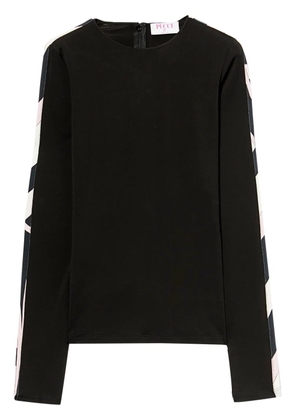 PUCCI contrast-trim long-sleeve top - Black