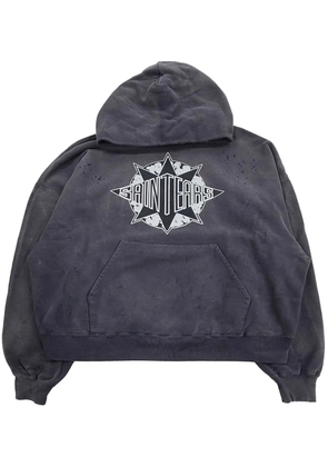 SAINT MXXXXXX logo hoodie - Black