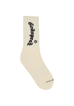 GODSPEED logo-intarsia socks - Neutrals
