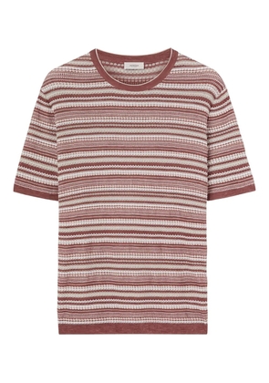 Agnona Linsee jacquard striped knit T-shirt - Red