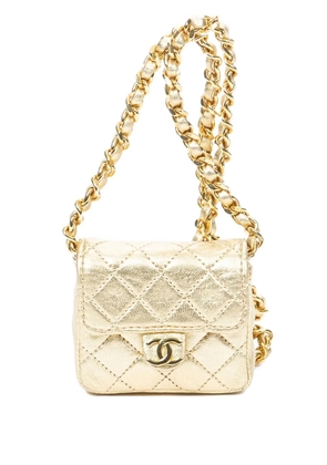 CHANEL Pre-Owned quilted chain-strap mini bag - Gold