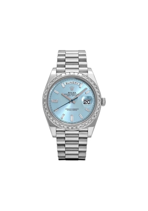 Rolex 2017 Day-Date diamond-bezel 40mm - Blue