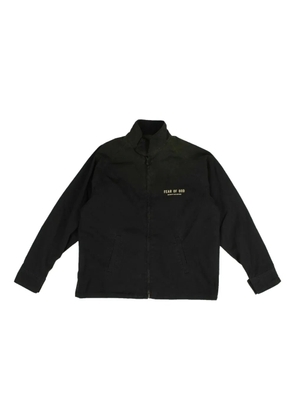 Fear Of God logo-embroidered velvet jacket - Black