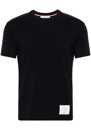 Thom Browne stripe-detailing wool T-shirt - Blue