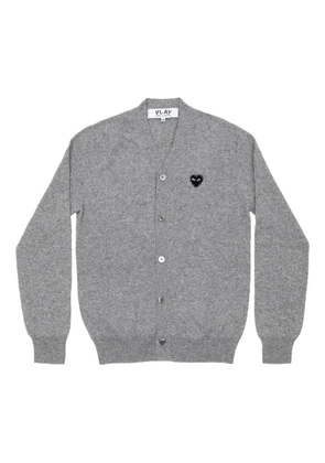 Comme Des Garçons Play heart-embellished v-neck cardigan - Grey