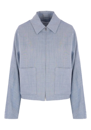 Ferragamo zip-up shirt jacket - Blue