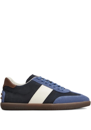 Tod's lece-up stripe-panel sneakers - Blue