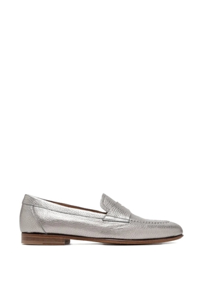 Magnanni textured penny loafers - Silver
