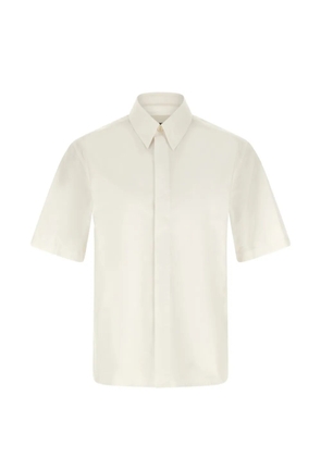 Jil Sander logo-embroidered short-sleeve shirt - White