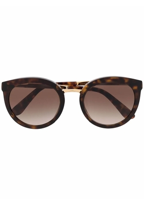 Dolce & Gabbana Eyewear tortoiseshell round-frame sunglasses - Brown