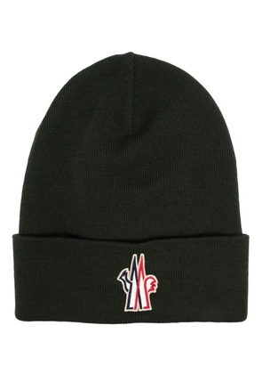Moncler Grenoble printed beanie hat - Green
