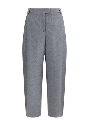 Giorgio Armani pleated silk trousers - Grey