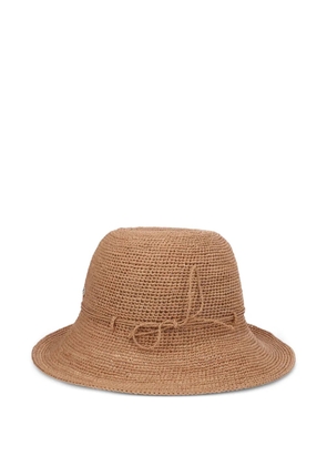 Helen Kaminski raffia tie-detail hat - Neutrals