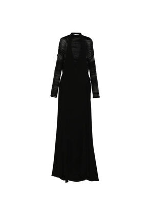 Christopher Esber ruched long-sleeve midi dress - Black
