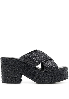 Sergio Rossi 85mm platform espadrilles - Black
