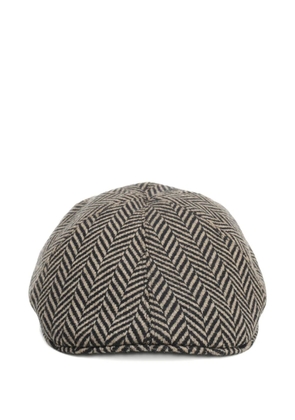 Tagliatore herringbone-pattern logo-plaque beret - Neutrals