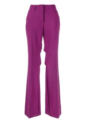 Off-White mid-rise flared trousers - Purple